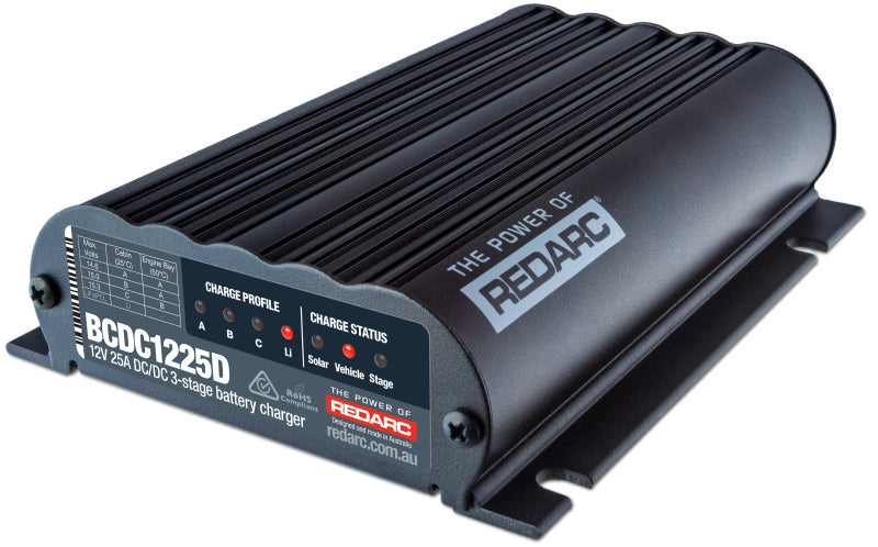 REDARC DC/DC Dual Input In-Vehicle Battery Charger - 12V 25A - BCDC1225D