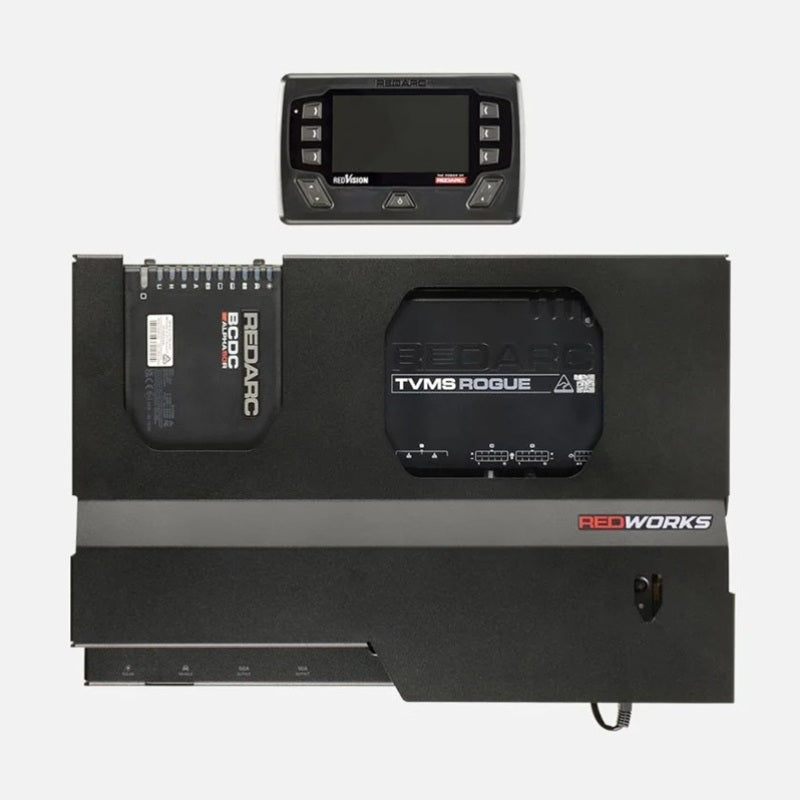 REDARC REDWorks Pioneer50 Power Panel w/50A BCDC Alpha R Battery Charger & TVMS Rogue - ICMS-017-001