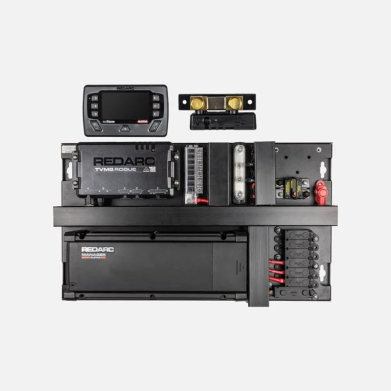REDARC REDWorks QuickFit100 Power Panel w/100A Alpha/Dual TVMS Rogue/RedVision Display System - ICMS-012-100-NA