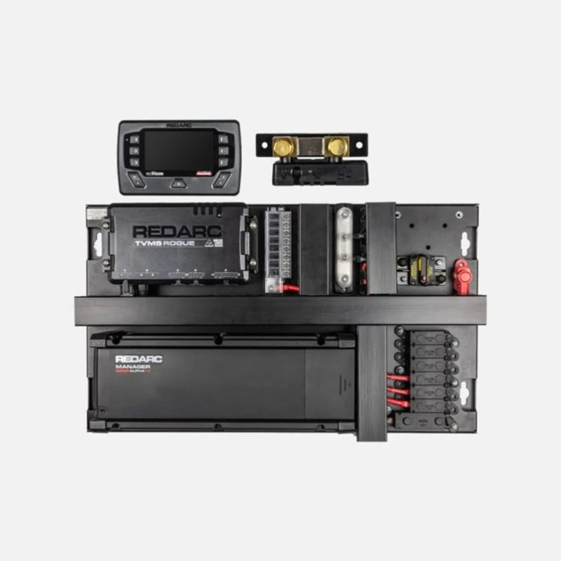REDARC REDWorks QuickFit75 Power Panel w/75A Alpha/Dual TVMS Rogue/RedVision Display System - ICMS-012-75-NA