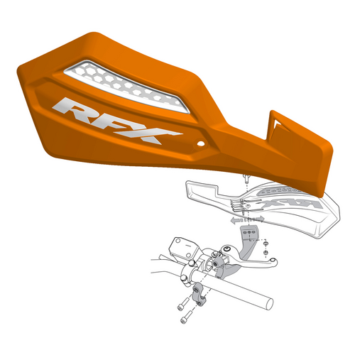 RFX RACE SERIES HANDGUARDS - FXGU 30100 55OR