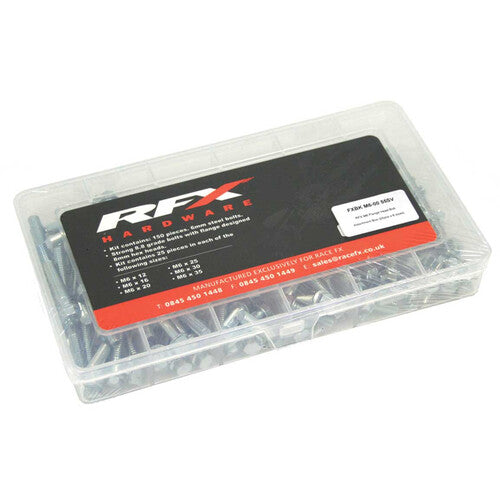 RFX Race Series M6 Flange Head Bolt Assortment Box - FXBK M6-00 55SV