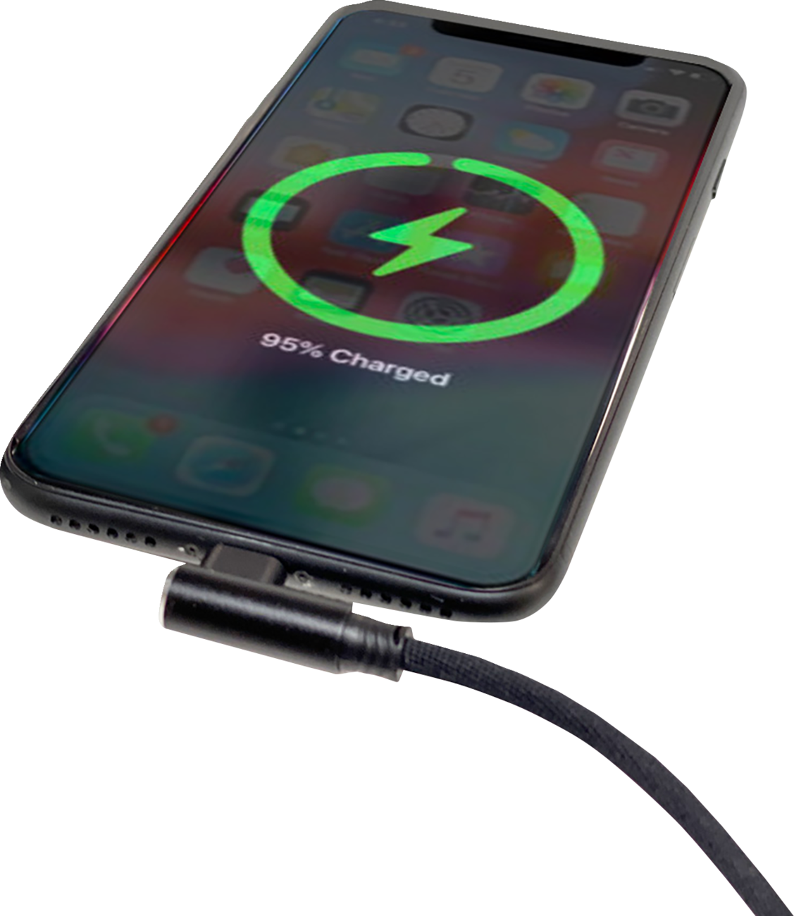 RIDEPOWER 90° USB to 90° Lightning Cable - Charger / Single-End / 18" 3807-0638
