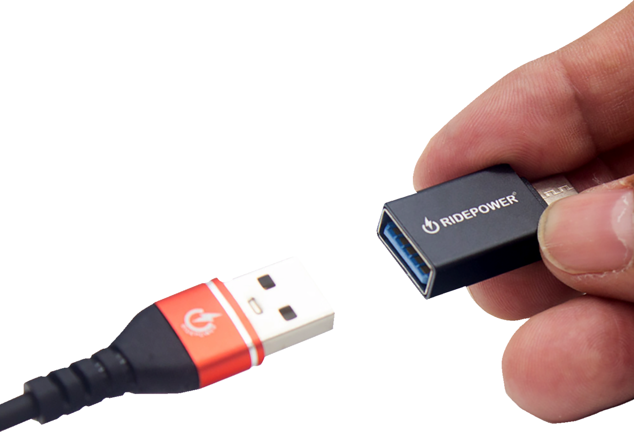 RIDEPOWER Female USB to Male USB-C Power Adapter - Power Adapter / Female USB to Male USB-C 3807-0747
