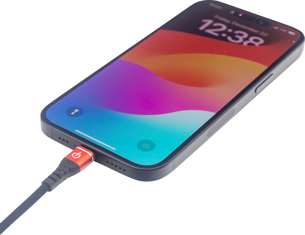 RIDEPOWER USB to Lightning Phone Charging Cable - USB to Lightning Cable / Charger / Single-End / 7-1/2" 3807-0634