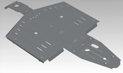 RIVAL POWERSPORTS USA Central Skid Plate - 2444.7474.1