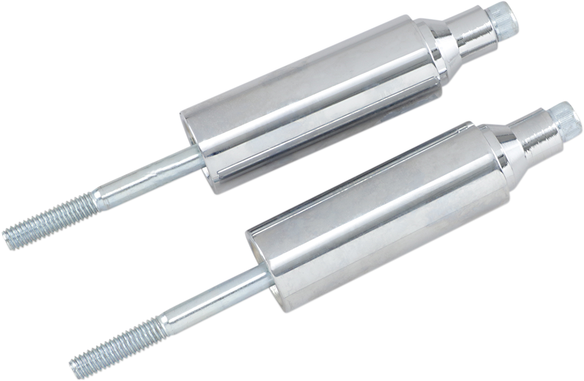 RIVCO PRODUCTS Anti-Vibration Folding Highway Pegs - Peg Extensions / Chrome / 3" 1620-0814