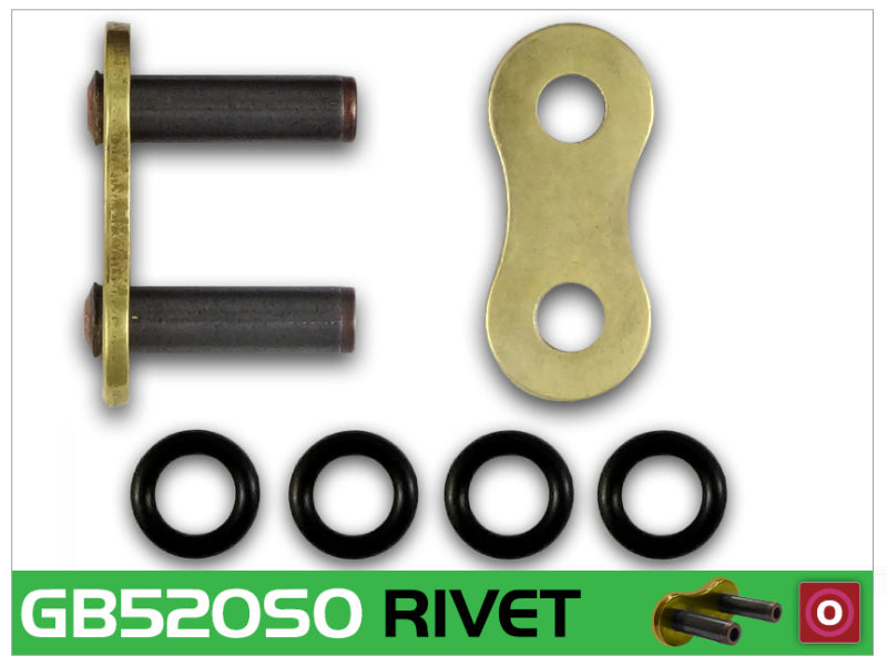 RK Chain GB520SO-RIVET - Gold - GB520SO-RL