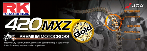 RK EXCEL 420MXZ Drive Chain Gold - GB420MXZ-132