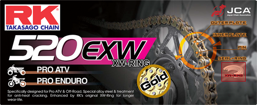 RK EXCEL 520 ZXW Drive Chain - GB520EXW-120