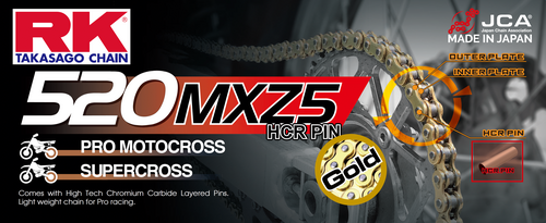 RK EXCEL 525 ZXW Drive Chain - GB520MXZ5-120