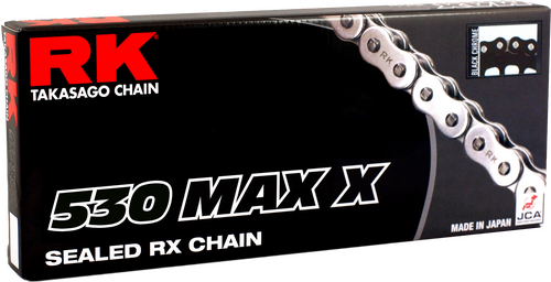 RK EXCEL 530MAXX DRIVE CHAIN BLK/CHROME 530 X 120 - 530MAXX-120-BC