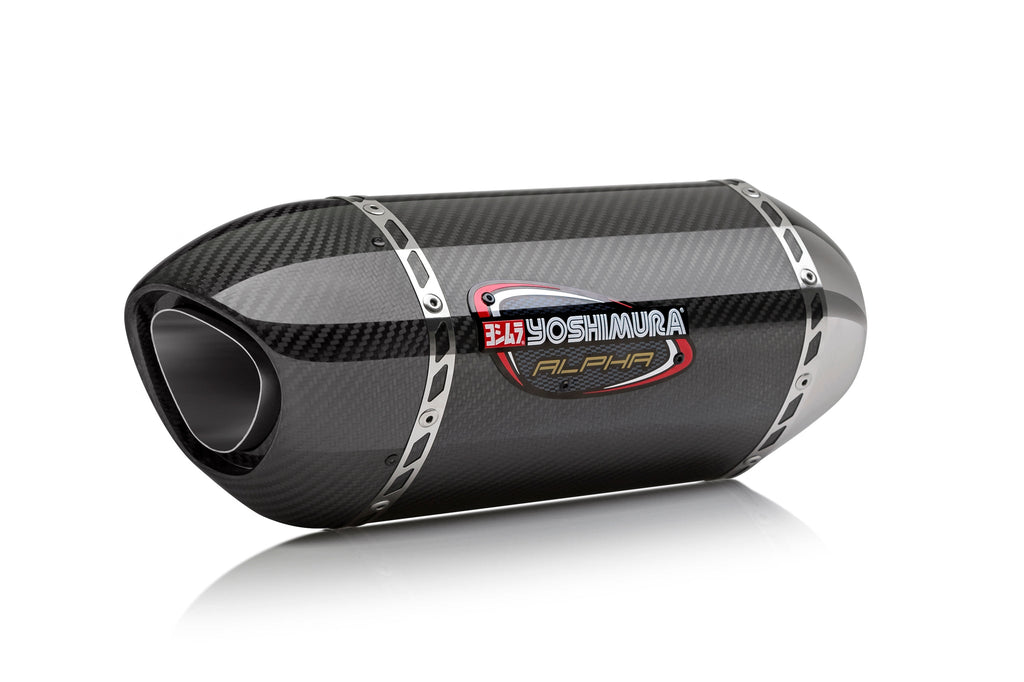 Yoshimura GSX-R600/750 11-26 Alpha Stainless Slip-On Exhaust, w/ Carbon Fiber Muffler