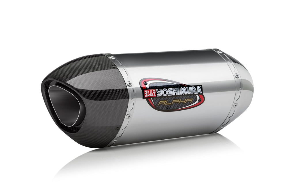 Yoshimura GSX-R600/750 11-26 Alpha Stainless Slip-On Exhaust, w/ Stainless Muffler