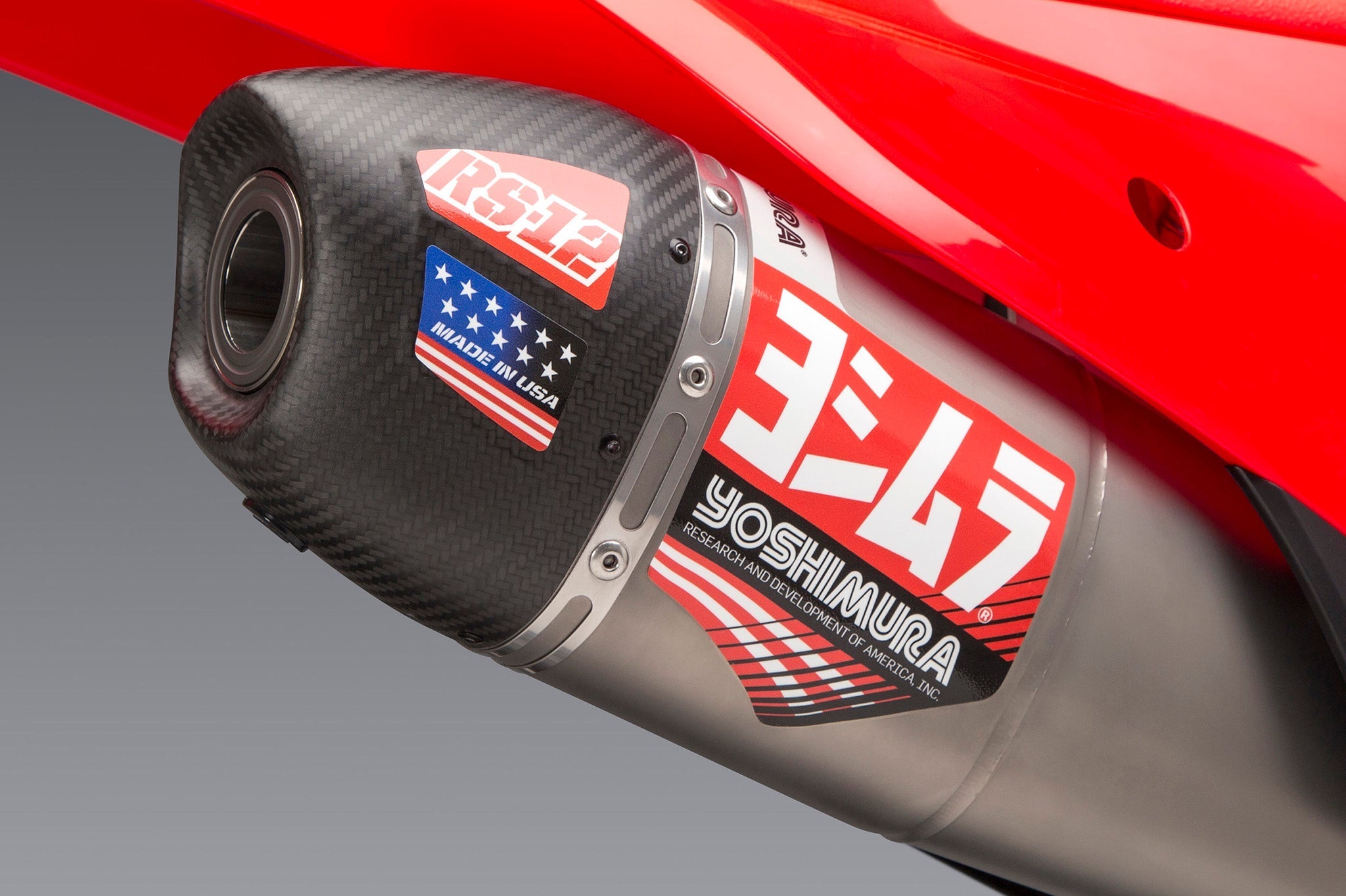 Yoshimura Muffler Badge RS-12 Decal Set (4 pcs)