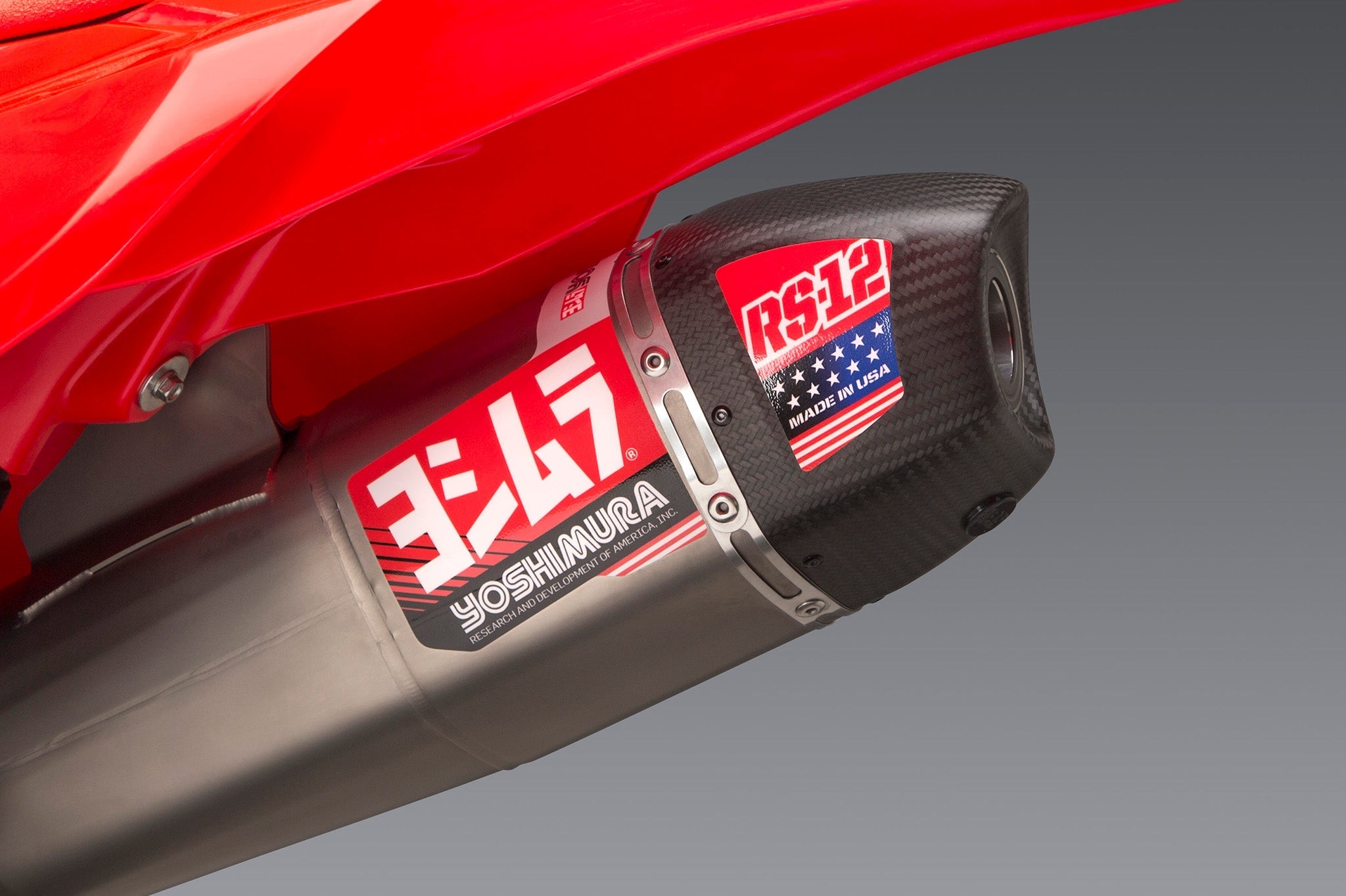 Yoshimura Muffler Badge RS-12 Decal Set (4 pcs)
