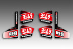 Yoshimura Muffler Badge RS-9 Decal Set (6 pcs)