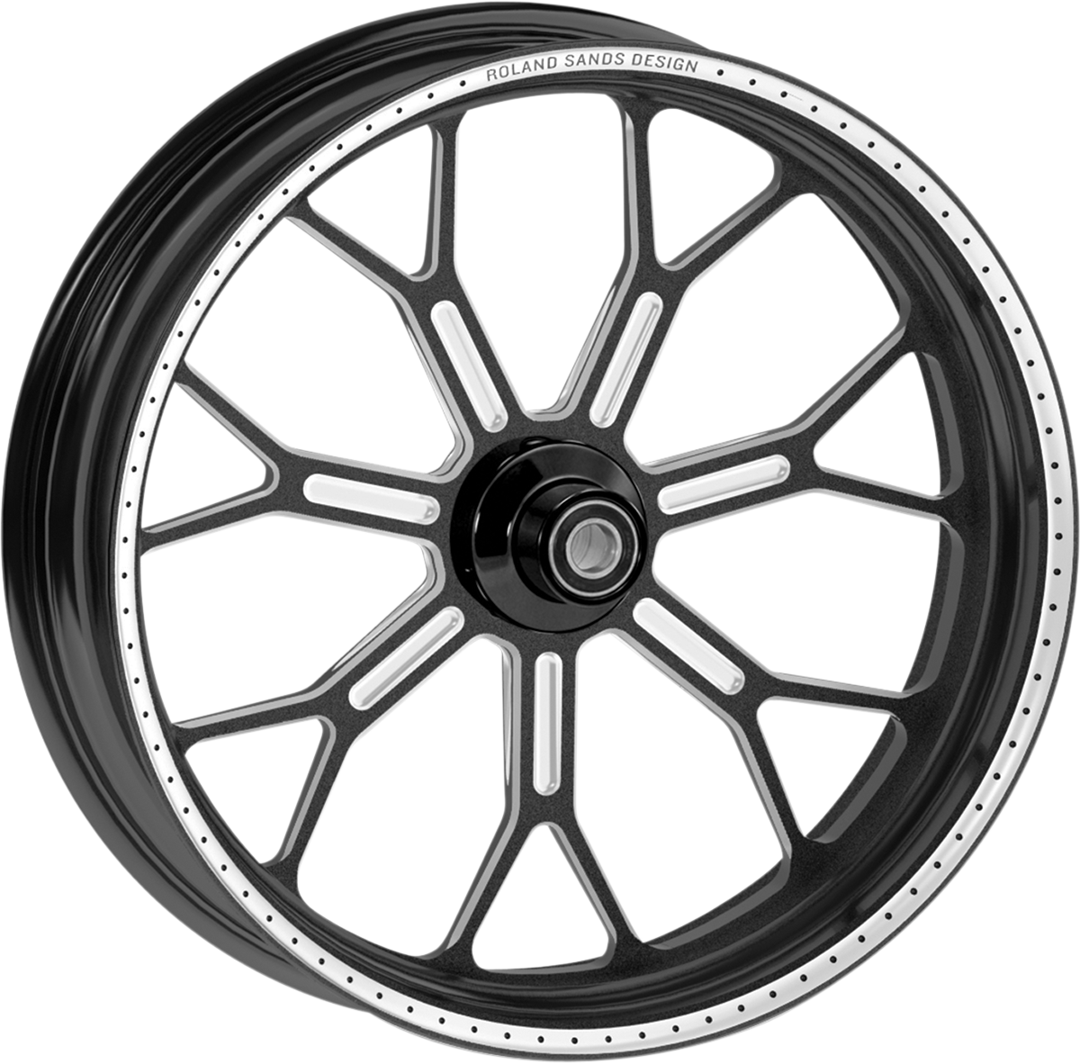 RSD Delmar One-Piece Aluminum Wheel - Wheel / Delmar / Front / Dual Disc/with ABS / Black/Contrast Cut Ops™ / 21x3.5 / '08+ FLD 0201-1896