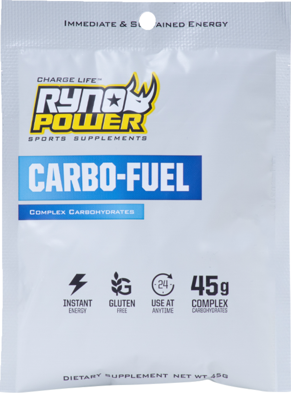 RYNO POWER Carbo-Fuel Stimulant-Free Drink Mix - Carbo-Fuel Powder / 1 Serving 5101-0023