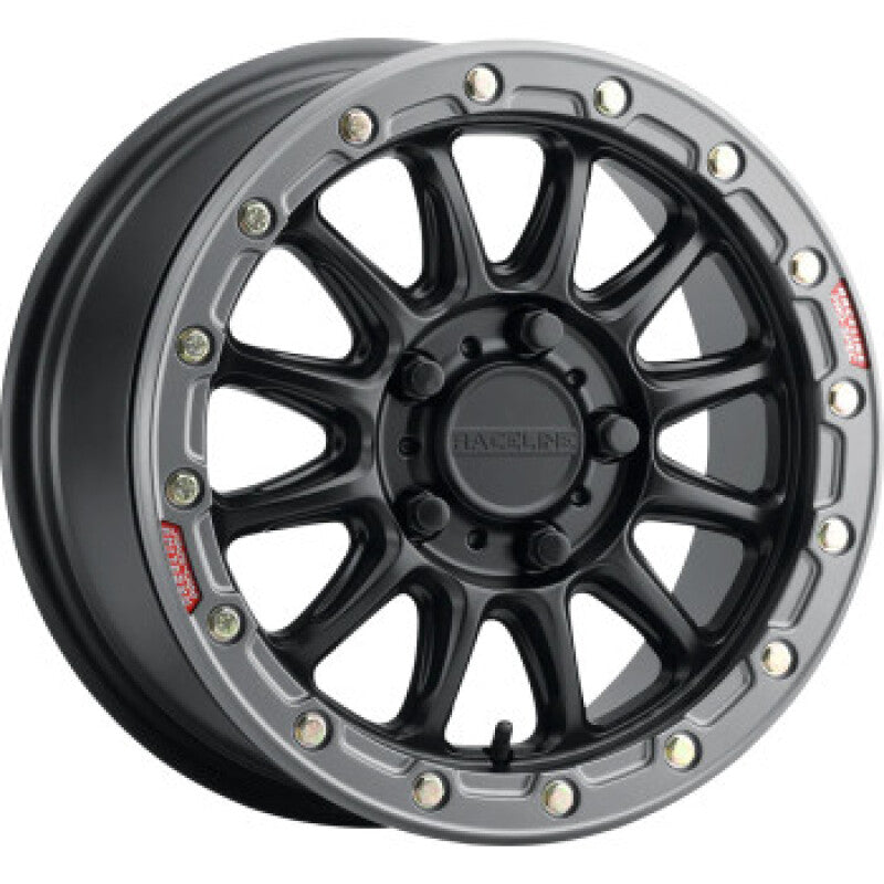 Raceline A14BG Alpha 15x10in/6x139.7 BP/25mm Offset/78.1mm Bore- Blk & Gunmetal Ring Beadlock Wheel - A14BG-51060+25
