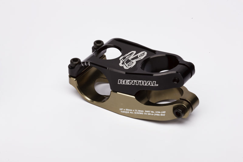 Renthal Duo Stem 50 mm. - Aluminum Gold/Black - STM100-BKAG