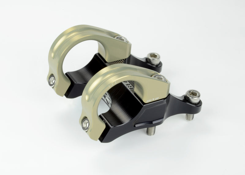 Renthal Integra II Stem. 50 mm. x 10 mm. - Aluminum Gold/Black - STM111-BKAG