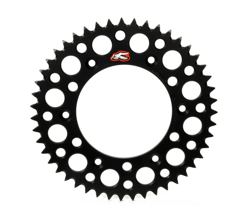 Renthal KTM/Husqvarna/GasGas Rear Grooved Sprocket - Black 520-54P Teeth - 224U-520-54GPBK