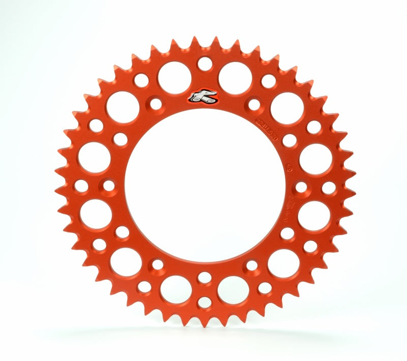 Renthal KTM/Husqvarna/GasGas Rear Grooved Sprocket - Orange 520-54P Teeth - 224U-520-54GPOR