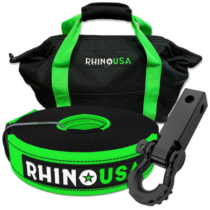Rhino USA 30Ft Tow Strap/Hitch Combo - RNO-30STRAPHITCH