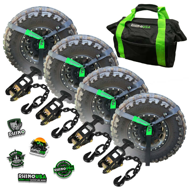Rhino USA Lasso Straps; Basket Straps - Black - LASSO-STRAPS-BLK