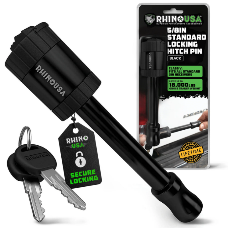Rhino USA Locking Hitch Pin For 3In Class V Hitch - HITCH-PIN-3