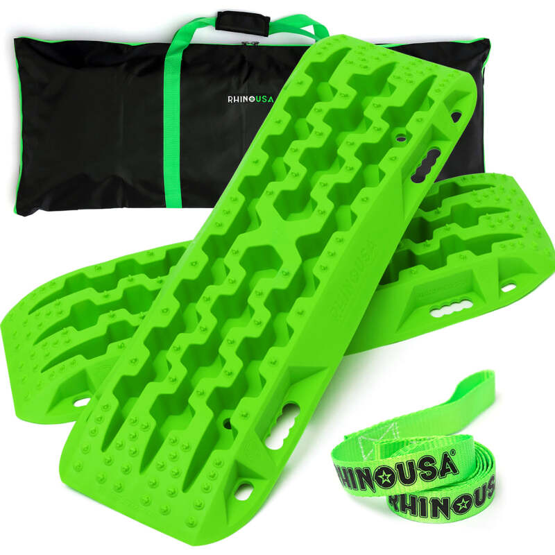 Rhino USA Recovery Traction Boards - Green (Pair) - TRACBOARDS-GRN