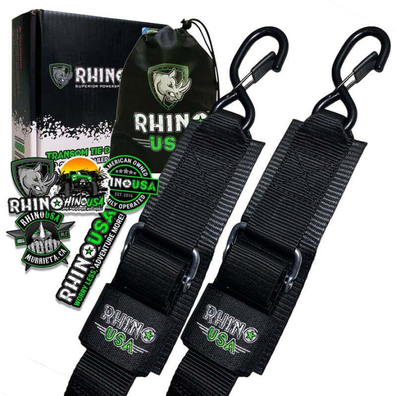 Rhino USA Transom Straps For Boat Trailer (Pair) - RNO-TRNSM-STRPS