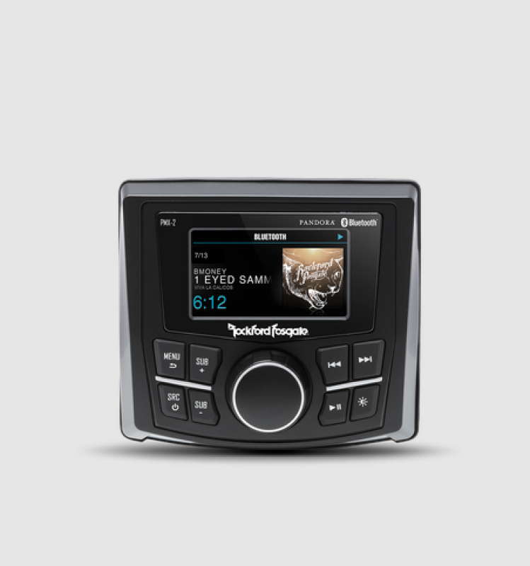 Rockford Fosgate UTV Rockford Fosgate Punch Marine Compact AM/FM/WB Digital Media Receiver 2.7in Display - PMX-2
