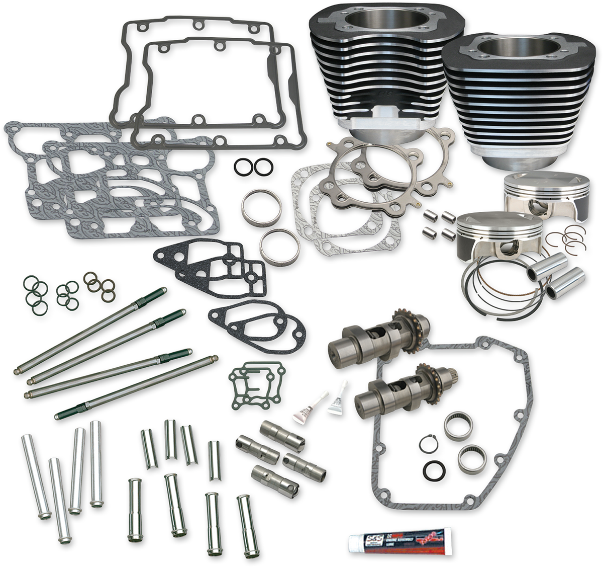 S&S CYCLE 106" Hot Set Up® Engine Performance Kit - 106" Hot Set Up® Kit / 3.967" Bore / Wrinkle Black / Twin Cam 0903-1293