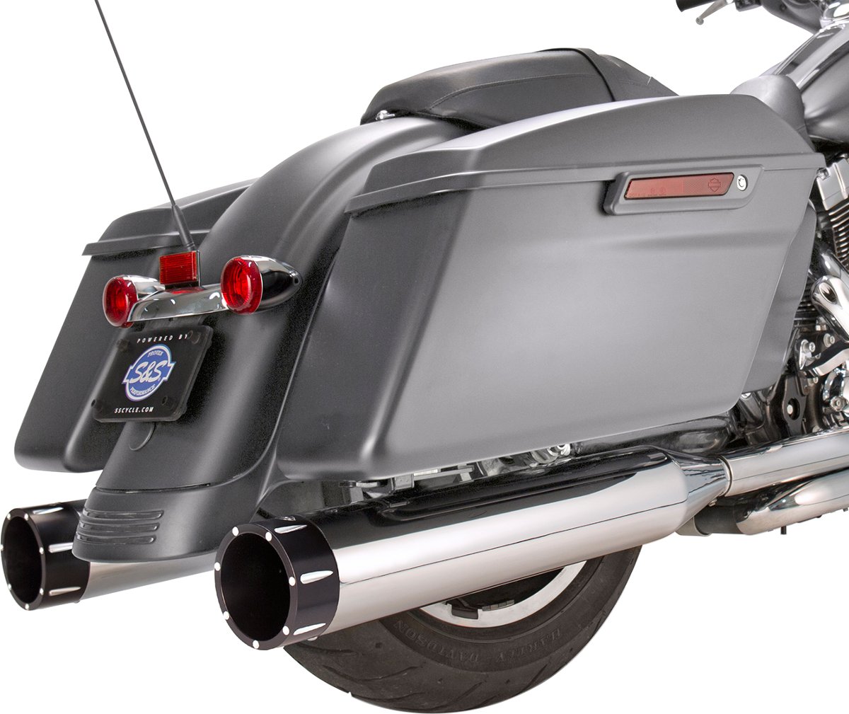 S&S CYCLE 4-1/2" MK45 Performance Mufflers — Tracer - 4-1/2" MK45 Performance Mufflers / Black Tracer 1801-1079