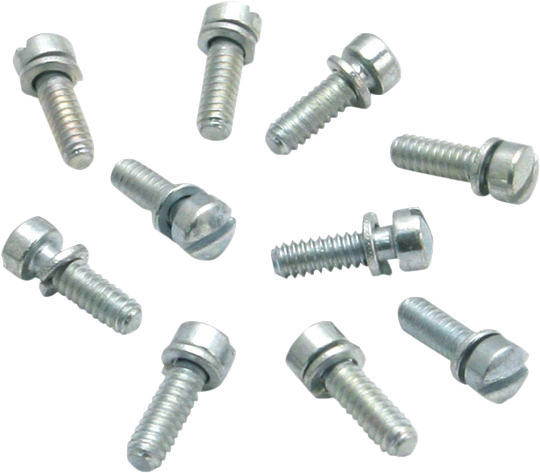 S&S CYCLE Float Bowl Slotted Screws - Super B/E/G / 10 Pack 1003-0460