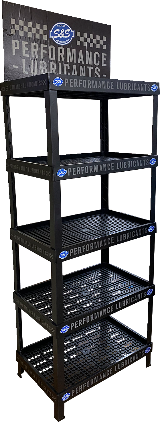 S&S CYCLE Oil Display Shelf - 5-Shelf Oil Display 9903-0694