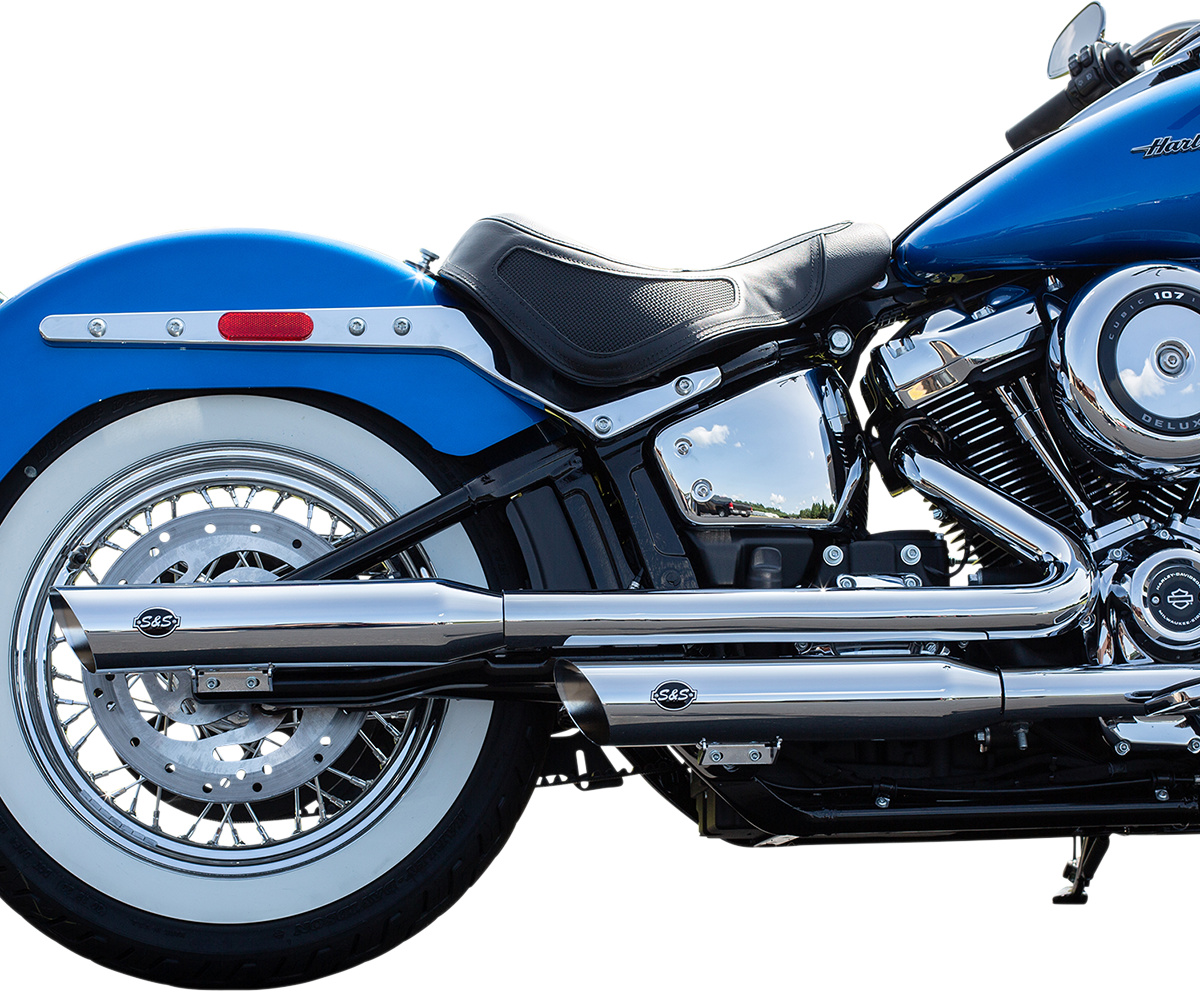S&S CYCLE Slash-Cut Slip-On Mufflers - Race / Chrome / FLHC 1801-1356