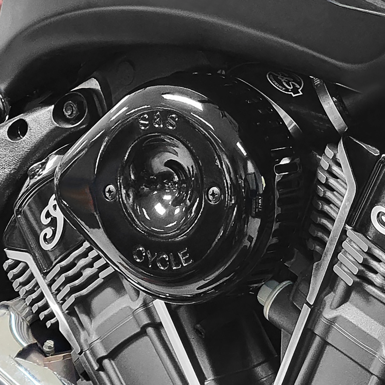S&S CYCLE Stealth Air Cleaner Kit with Cover