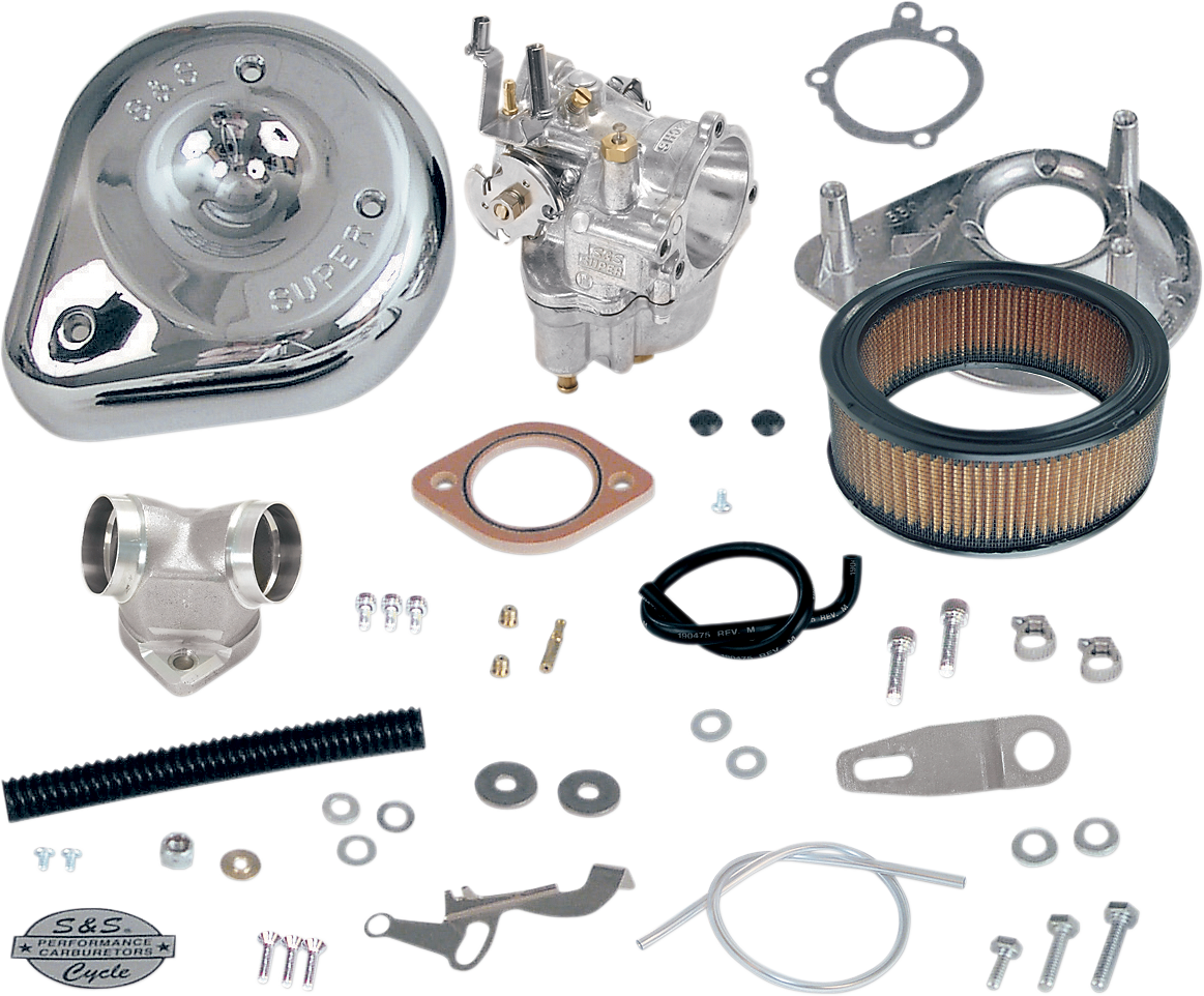 S&S CYCLE Super E Carburetor Kit with Manifold - Sportster 1001-0018