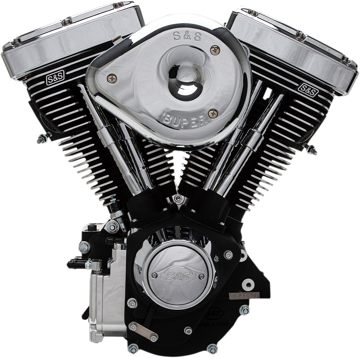 S&S CYCLE V96R Complete Assembled Engine - V96R Series Engine / Black / Custom Chassis | Evolution Big Twin 0901-0226