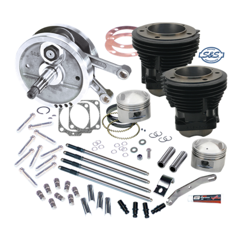 S&S Cycle 1970-1984 BT 103in Sidewinder Big Bore Stroker Kit - Gloss Black - 91-9140