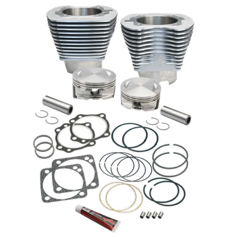 S&S Cycle 1984-1999 BT 4 1/8in Bore Cylinder & Pistons Kit For S&S V124 Engine - Natural - 910-0229