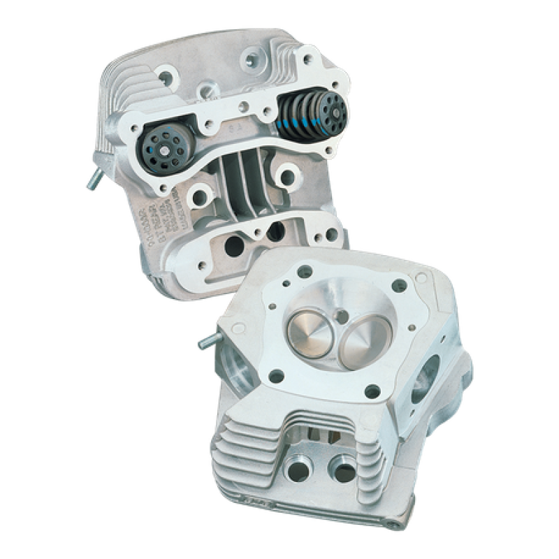 S&S Cycle 1984-1999 BT 83cc Cylinder Head Kit For S&S 4in Bore - Natural Aluminum Finish - 90-1015