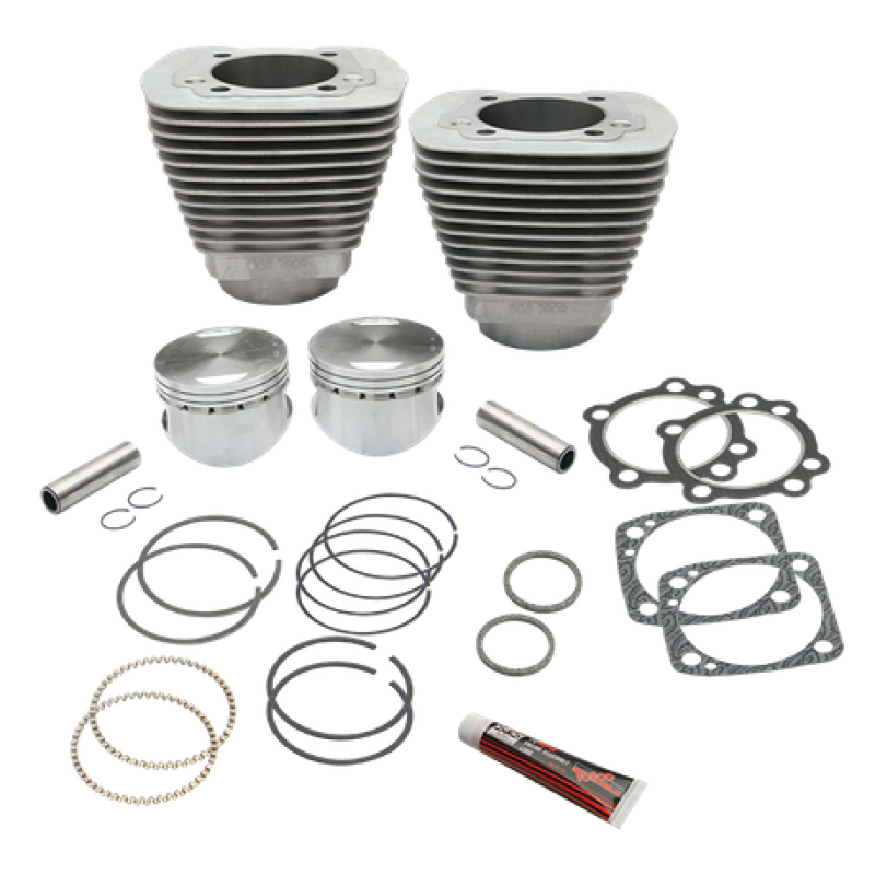 S&S Cycle 1984-1999 BT 96in 3 5/8in Big Bore Cylinder & Piston Kit - Natural - 91-7202