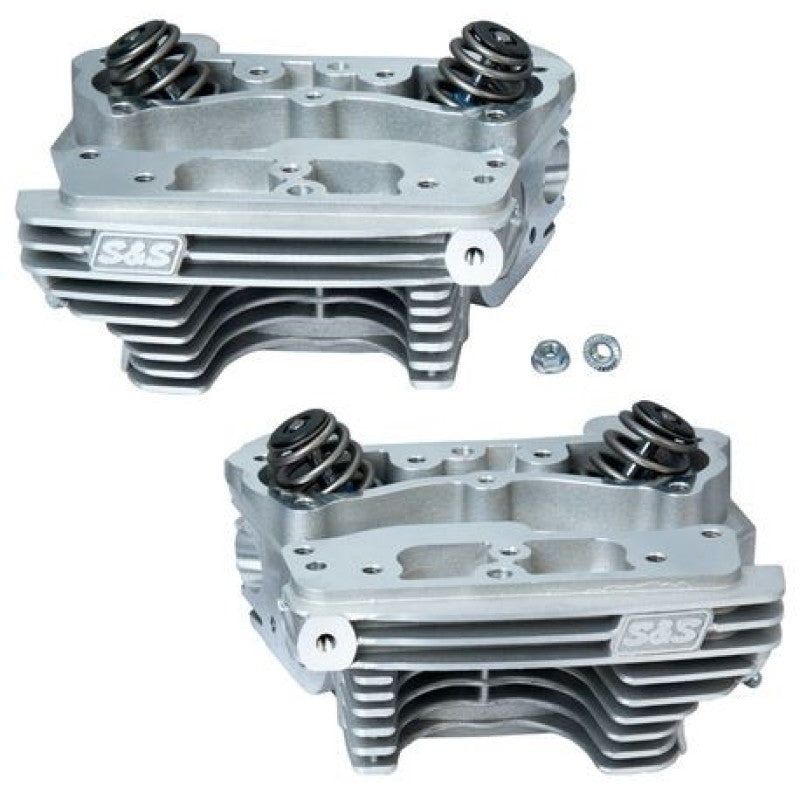 S&S Cycle 1984-1999 BT Super Stock Cylinder Heads - Wrinkle Natural Aluminum Finish - 90-1360