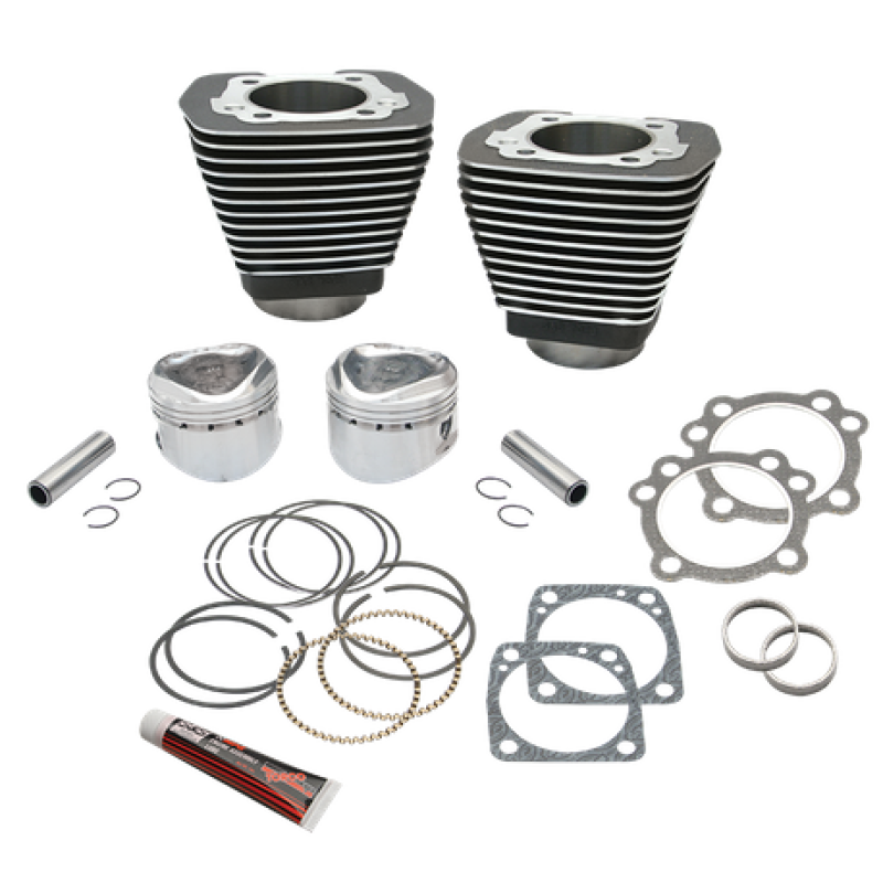 S&S Cycle 1984-1999 BT w/ Super Stock Heads 89in 3-1/2in Bore Cylinder and Piston Kit - 91-7715