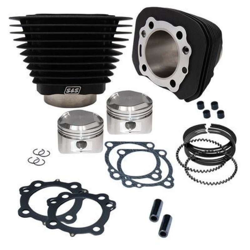S&S Cycle 1986-2003 Sportster Models 1200cc Cylinder and Piston Kit - Wrinkle Black - 910-0696