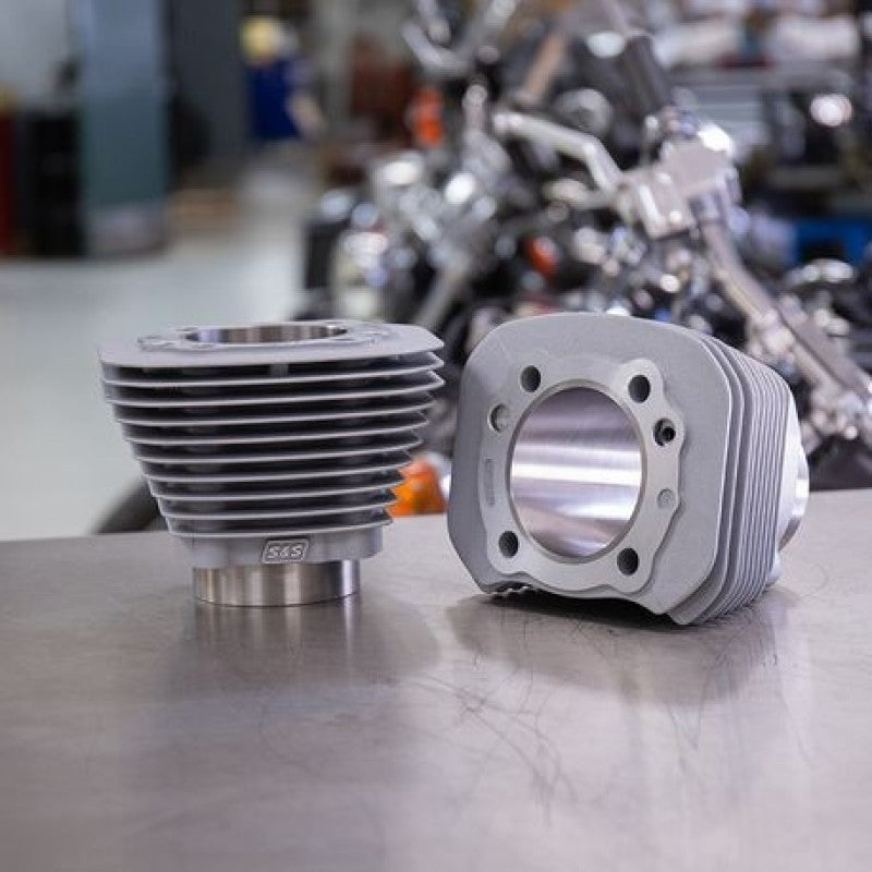 S&S Cycle 1986-2021 Sportster Models 1250cc 3 9/16in Bore Cylinder Set - Silver - 910-0693